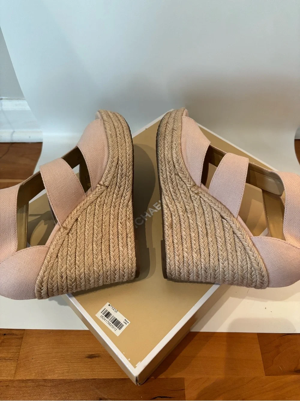 MICHAEL Michael Kors Blush Pink Strappy Wedge Sandals